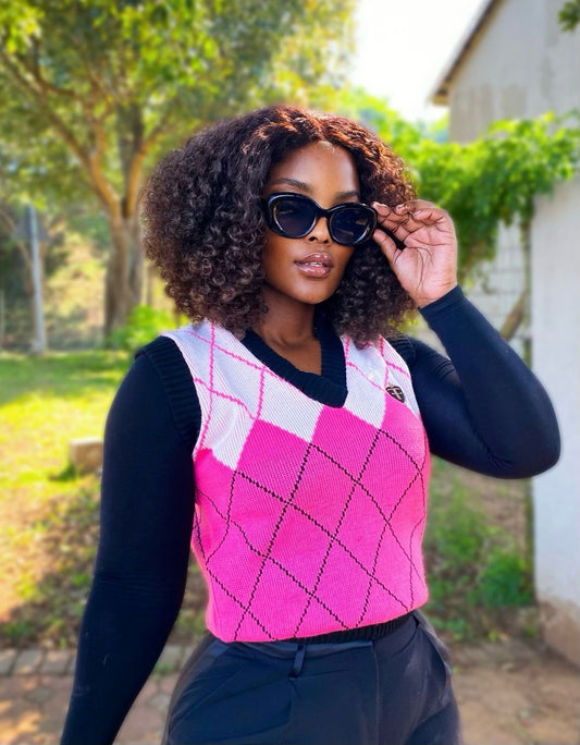 Classic Argyle Pink Pullover